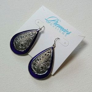 Premier Design Lilac Teardrop Earrings NWT
